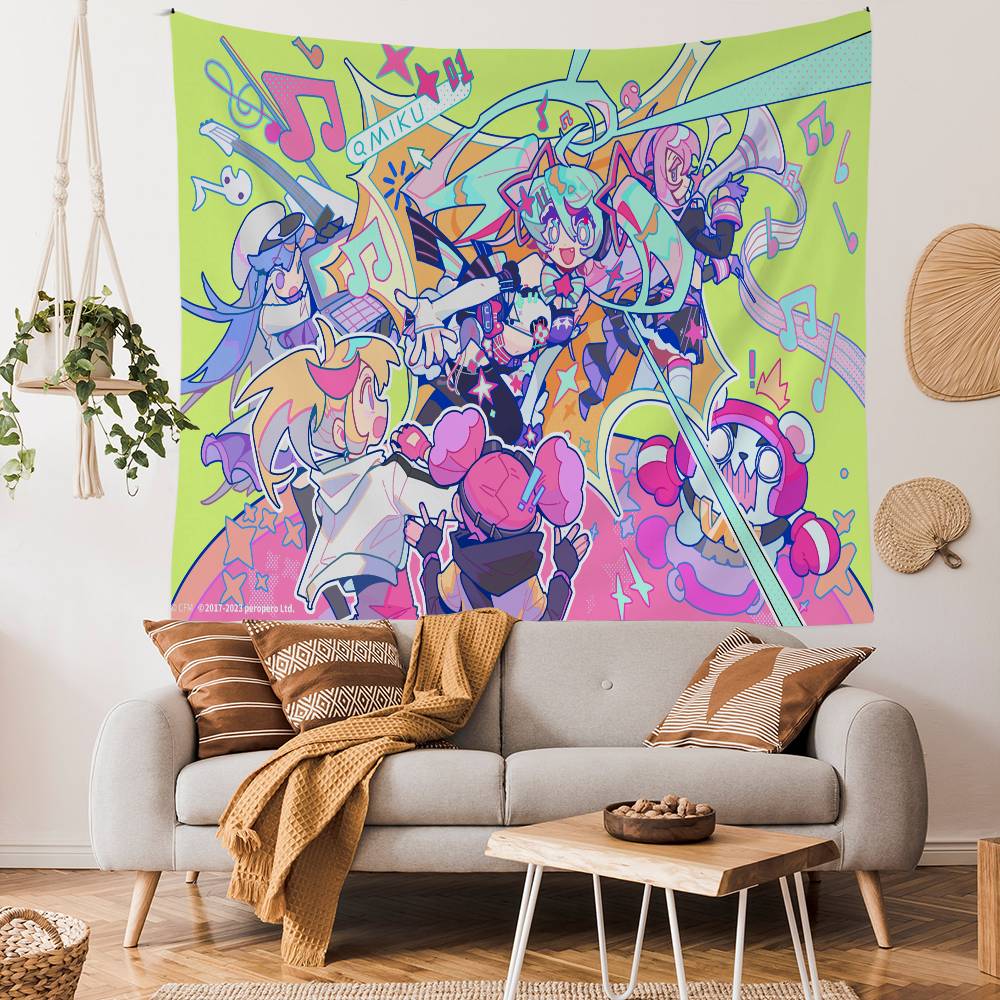 Music Characters MMiku Hanging Bohemian Tapestry Indian Buddha Wall Decoration Witchcraft Bohemian Hippie Cheap Hippie Wall
