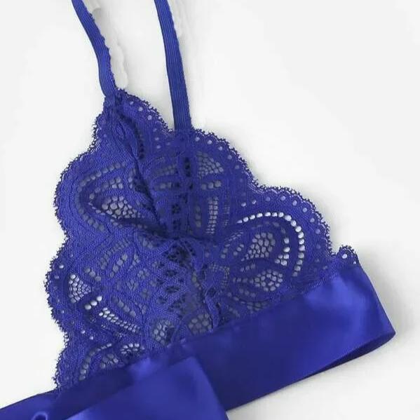 Sexy Lace Bra Brief Set Lingerie Set Women Underwear Transparent Bra Panties Sets Female Red Ultra-thin Unlined Underwear Set