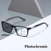 New Vintage Photochromic Multifocal Presbyopia Glasses Classic Square Frame High Definition Blue Light Barrier Reading Glasses