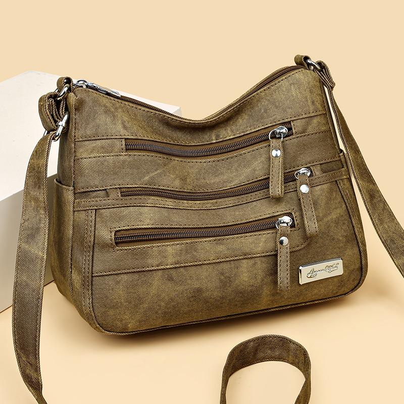 Retro-Mode Mehrfachtaschen Vielseitige Mittleren Alters Mutter Ausgehtasche Große Kapazität Schulter Umhängetasche