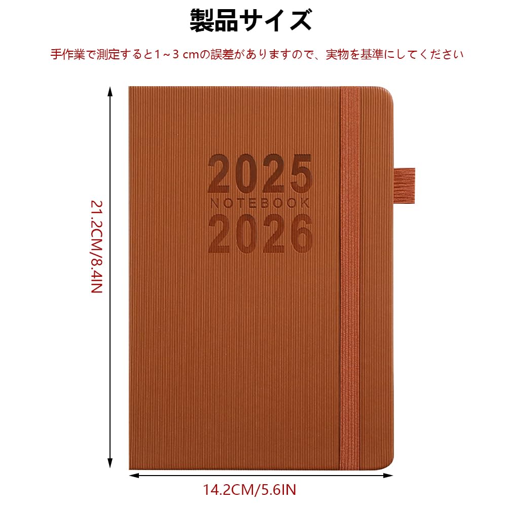 2025-2026 A5 Schedule Planner System Diary Business Planner Time Management Notebook Business Notebook Work Use Notebook with Elastic Band System