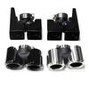 Black Stainless Steel Quad Exhaust Tips for 20-24 Land Rover Defender 90/110