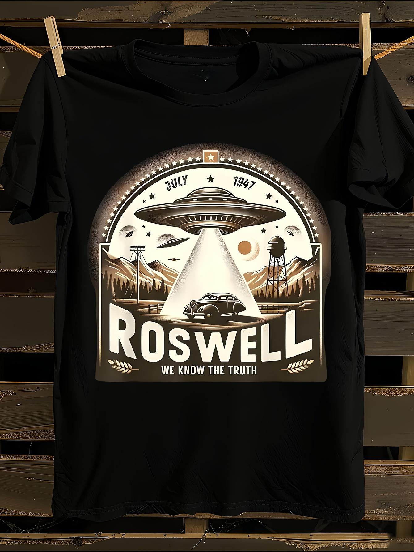 Vintage Tshirt Vintage 1947 Roswell UFO Alien Graphic Tshirt XXXL