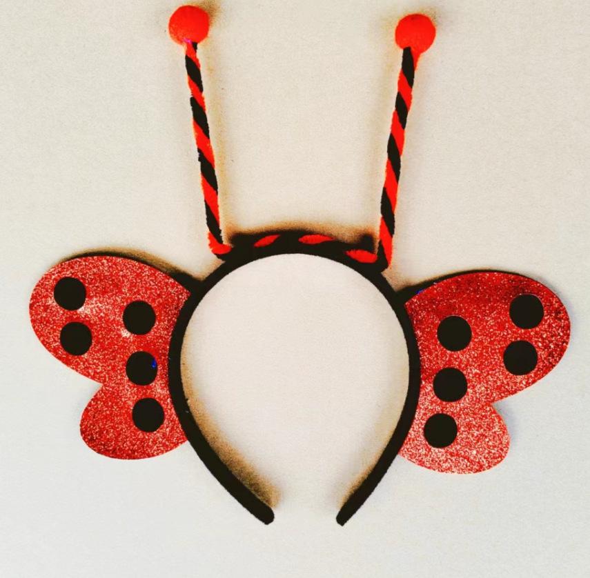 Bee Headband with Fluffy Ball Antennae for Kids & Adults