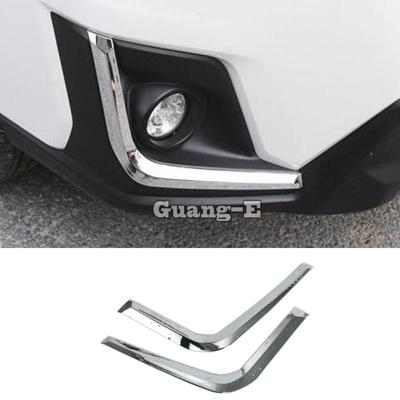 Hot Sale For SUBARU XV 2018    2022 Head Front Fog Light Lamp Frame Sticker ABS Chrome Cover Trim Hood Panel Frame