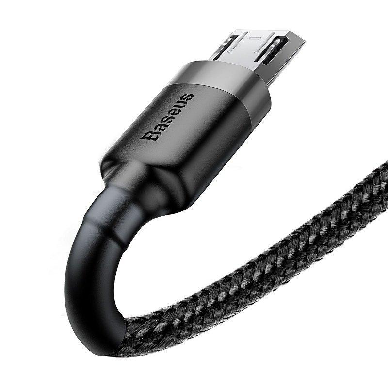 Kabel Usb Do Micro Usb Baseus Cafule 2.4A 0.5M (Szaro-Czarny)