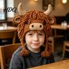 DIY Holiday Gift Idea Animal Hood Hat Crochet Kit Earflap Soft Yarn for Making Cute Craft Kit Beginners Handmade Winter Headwear Project Kids