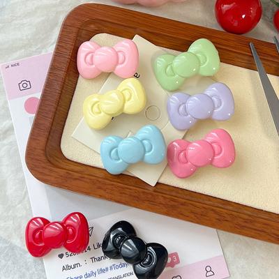 Kawaii Bow Vlásenka Vlasové doplňky Roztomilá dívka Srdce Side Clip Ofina Temperament Šperky