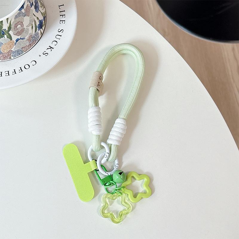 Dopamine Color Hollow Star Mobile Phone Case Clip Portable Rope Bold Braided Rope Lanyard Anti-Drop And Anti-Lost Keychain