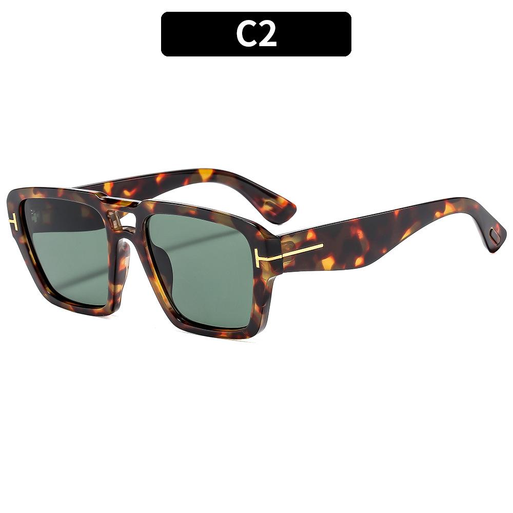 Women's sunglasses, square T-shaped sunglasses, men's and women's fashion sunglasses