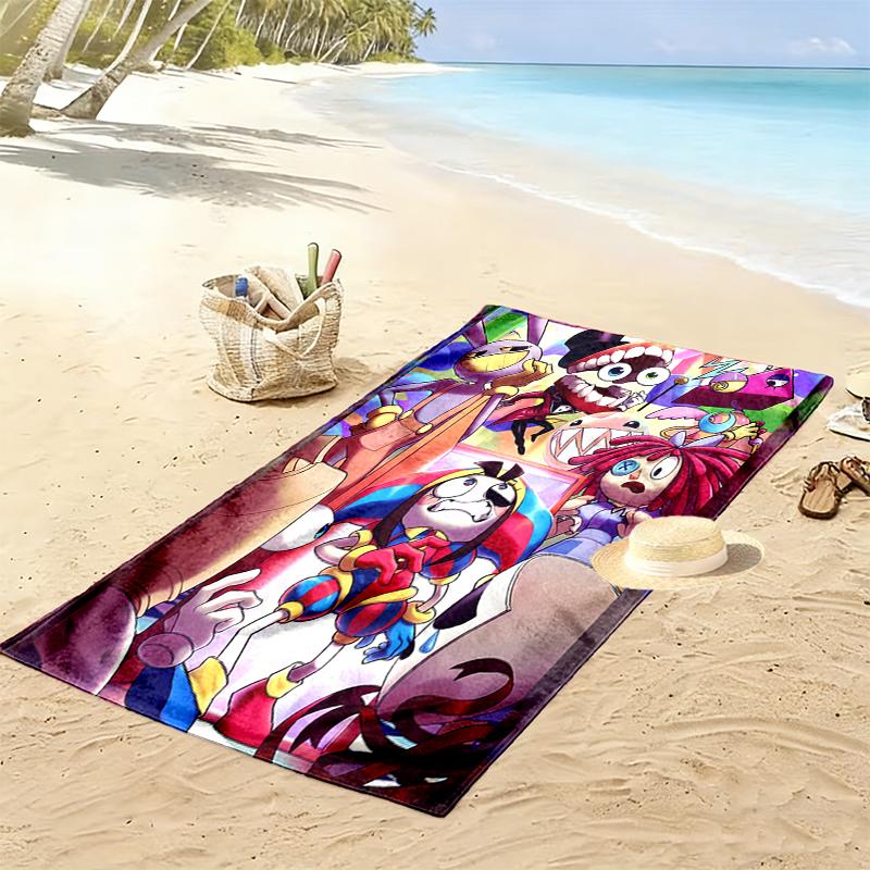 The Amazing Digital Circus Beach Towel, Multi-purpose Beach Towel Perfect for Camping and Beach Vacations