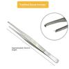 1Pcs Serrated Toothed Tweezers 125/140mm Silver Precise Grip for Manipulating Suturing Needle Pet Clinic Veterinary Use