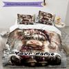 3PC Custom Name Winter Wonderland Critter Bedding Set Printed Bedding Set Duvet Cover Closure Includes 1 Duvet Cover & 2 Pillowcases for All Seasons B