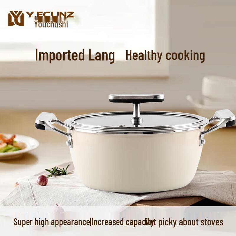 Y.ECUNZ 24cm Enamel Multi-Cooker Pot