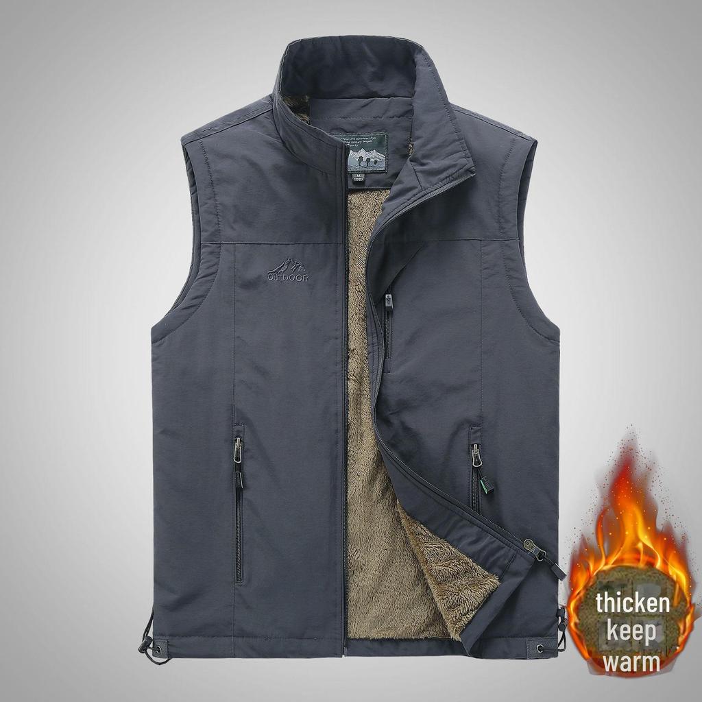 New LOGO Men's Slim Spring Outdoor Vest Jacket for Fishing & Photography (7882)
