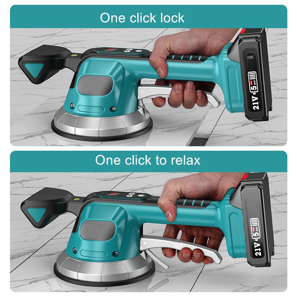 20V Fliesenverlegemaschine Vergrößerter Saugfuß Elektrisches Wand-Bodenfliesen Verlege Vibrationswerkzeug Haushalts Fliesenverlegegerät