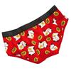 Japanese-Inspired Red Cat Skull Cartoon Mid-Waist Cotton Women's Sporty Fashion Panties