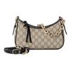 Gucci GG Emblem Double G All Over Print Design GG Coated Fabric Shoulder Bag Small Women Shoulder Bag Beige Dark-Brown 847447-FAD6L-9741