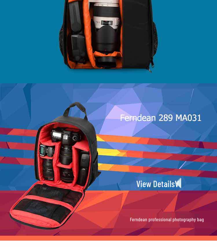 Mirrorless DSLR Camera Backpack - Photography & Lens Storage Bag for Outdoor Use