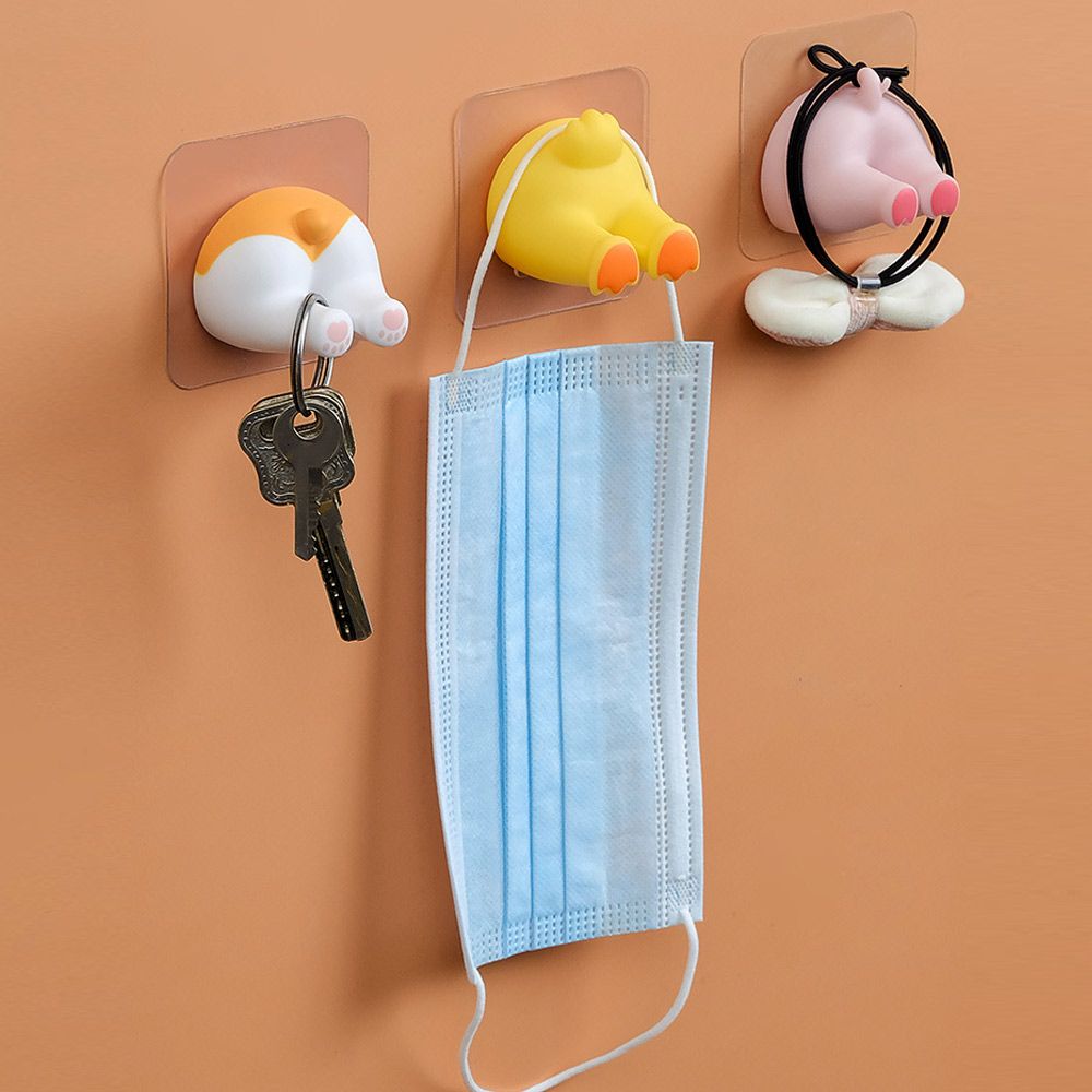 Household Strong Sticky Decorative Sundries Organizer Coat Hanger Key Holder Hat Rack Wall Hooks