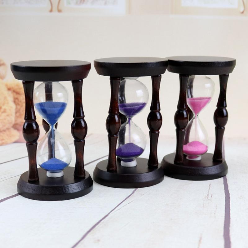Antike Holz Sanduhr Retro Stundenglas Timer Ornamente Heimdekoration - Farbe Zufällig