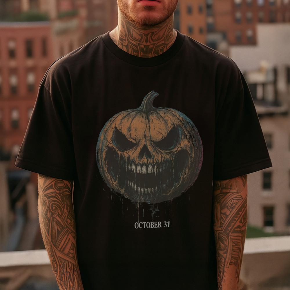 

Halloween Pumpkin TShirt | Spooky Season Unisex Tee Fall Fashion Gift Unisex T-Shirt M