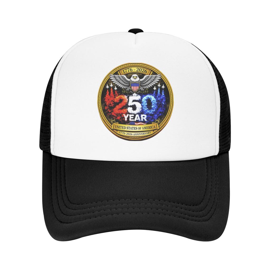 Casual America  Year Anniversary  Golf Cap Unisex Women Trucker Hat  Formal Golf Adjustable Fit Sun Caps