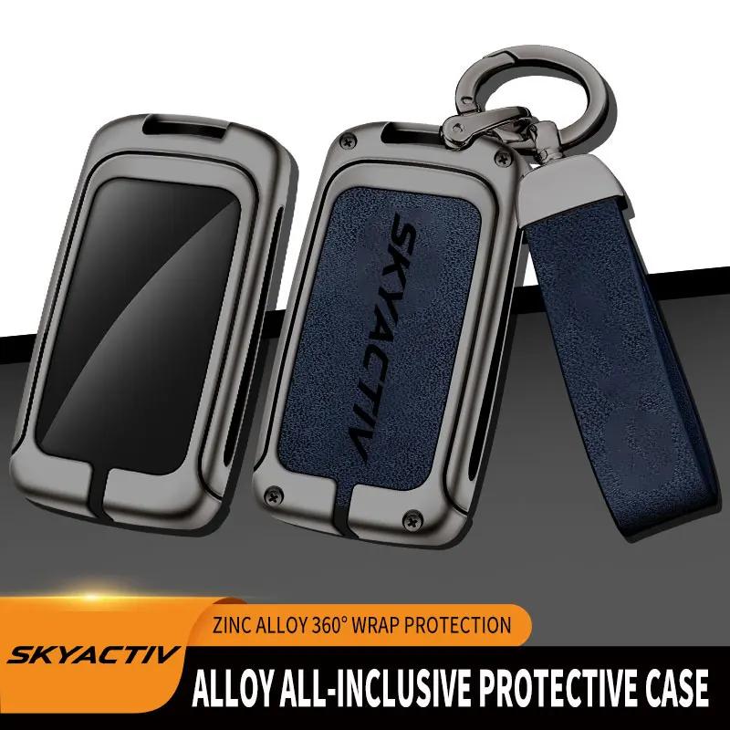 Zinc Alloy Car Key Holder Skyactiv for Mazda 3 2 6 CX3 CX5 CX30 CX8 CX9 MX5 SKYACTIV Remote Protector Car Key Cover