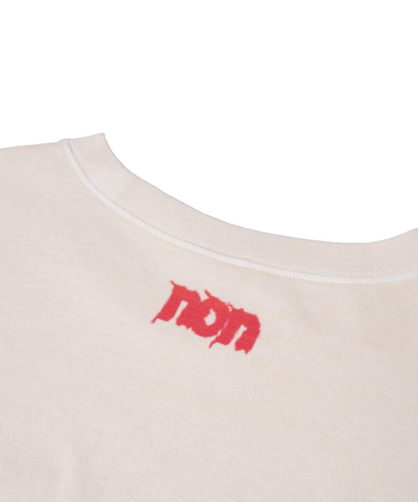 NONFLOOR Distressed Planet T-Shirt Cream