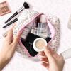Cotton Quilted Makeup Bag, Cute Pouch Toiletry Bag Cosmetic Bag Quilted Floral Organizer Bag Travel Coquette Aesthetic Portable Storage Zipper Purse f