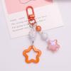 Gradient Pentagram Star Charm Keyring Backpack Decoration Handmade Pendant Keyring Fashion Bag Charm Sweet Cool Keychain