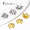 18K Gold Plated Perlenkappe Für Schmuckherstellung, Abstandsperlen,Blumen Perlenendkappen Zubehörteile Für DIY Armbänder Halskette Zubehör