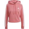 Essentials 3-Stripes Cropped Hoodie Women Hoodies Pink GM5585
