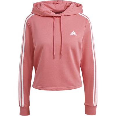 Essentials 3-Stripes Cropped Hoodie Women Hoodies Pink GM5585