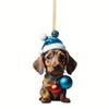 Playful Christmas Acrylic Dog Decoration Ideal For Unique Car Ornament Ideas Gift