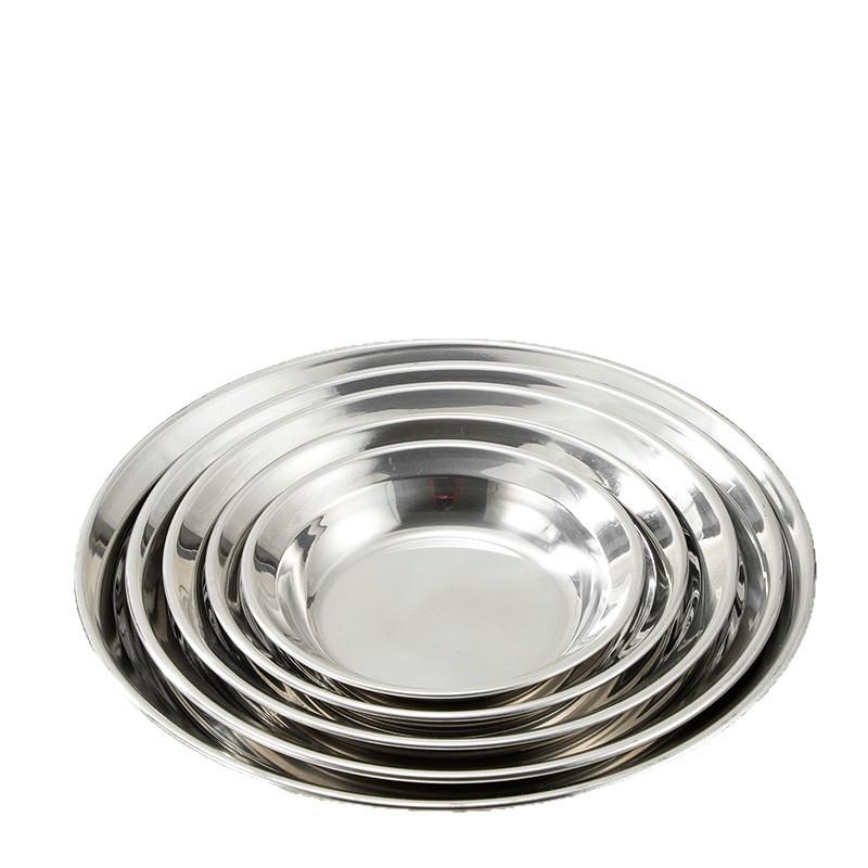 Xuanbo 304 Stainless Steel Anti-overflow Flat-bottom Round Steaming and Prep Plate