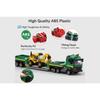 MOC Building Blocks Green Truck + Yellow Trailer Creative Gift Set Construction Vehicle Model