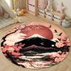 Statement Round Tiger Multicolor Area Rug, Non-Slip Floor Mat for Bedroom