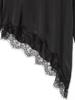 Asymmetrical Lace Top: Women's Black Fashion Shirt for Spring/Autumn - European & American Style