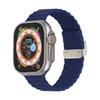 Luxury Loop Wave Buckle Bamboo Joint Silicone for Samsung Watch Strap 22mm Push Button Watch Band for Apple Watch
