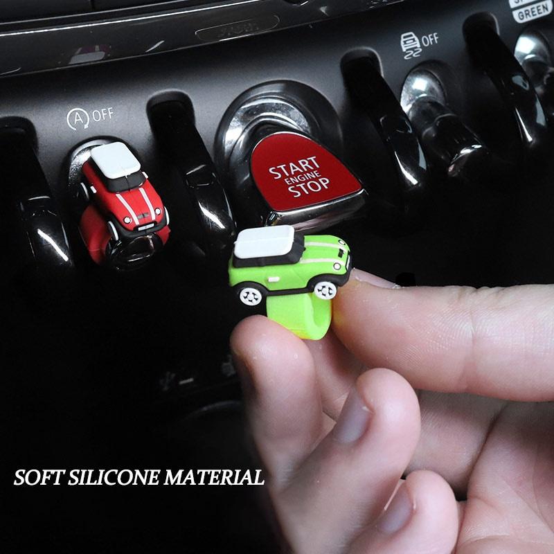 Per Mi+ni Coo+per F55 F54 F60 Per Auto Gel di Silice Avviamento/Arresto a Pulsante Adesivi Copertura Ornamento Interno Accessori Auto Decorazione