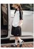 Girls' Patchwork Short-Sleeve T-Shirt & Shorts Set 2026 - New Style for Ages 8-14 Daily Wear