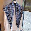 Spring and Autumn Premium Triangle Scarf Double Layer Satin Korean Edition Small Shawl Silky Smooth Foreign Style Neck Protection Silk Scarf Scarf