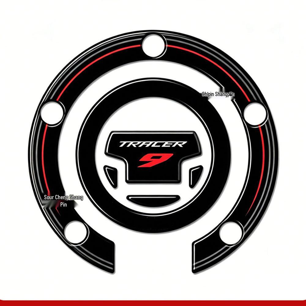 Yamaha Tracer9 2023 Kratzfest Wasserdicht 3D Kraftstofftank Epoxid Aufkleber Decal black