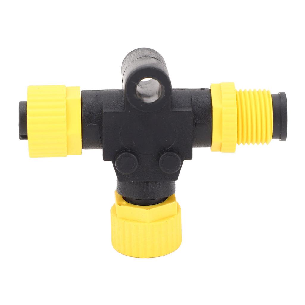 for NMEA 2000 Marine T Connector M12 5 Pin IP67 Water Resistant Stable Connection Backbone Cable Tee Terminator for