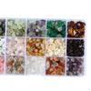 Beads, Multicolor Gem Chips Crystal Loose Rocks Bead with Hole for Jewelry Making Crafting