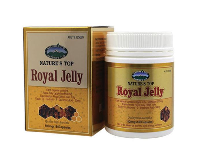 Nature's Top Royal Jelly Powder 500mg 180Capsules
