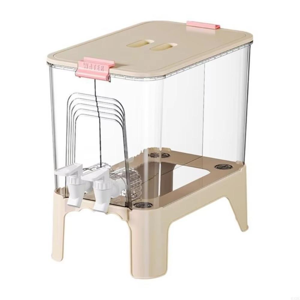 

Double Faucet Cold Drink Container 6.5L Drink Dispenser Beverage Stable Ice Bucke
