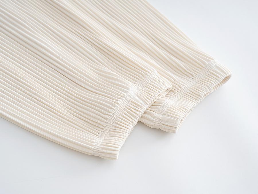 Women's Summer Ice Silk Pleated Wide-Leg Joggers: Slimming, Versatile & Loose-Fit Nine-Point Pants