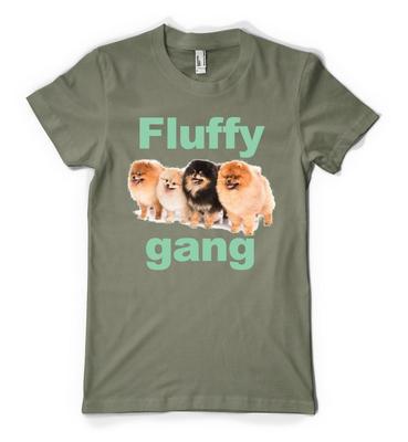 Zwergspitz Niedlich Flauschig Gang Hund Lustig Niedlich Personalisiertes Erwachsenen- und Kinder-T-Shirt